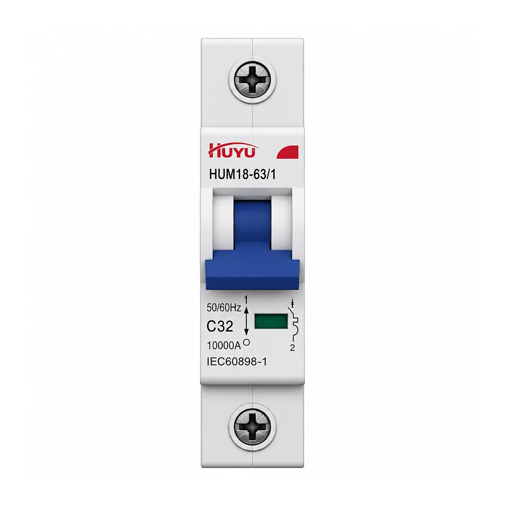 HUM18-63 Miniature Circuit Breaker 63A 1P-4P Front View