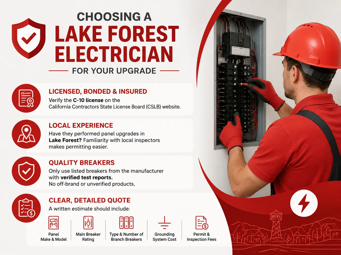 Choosing a Lake Forest Electrician for Your Upgrade