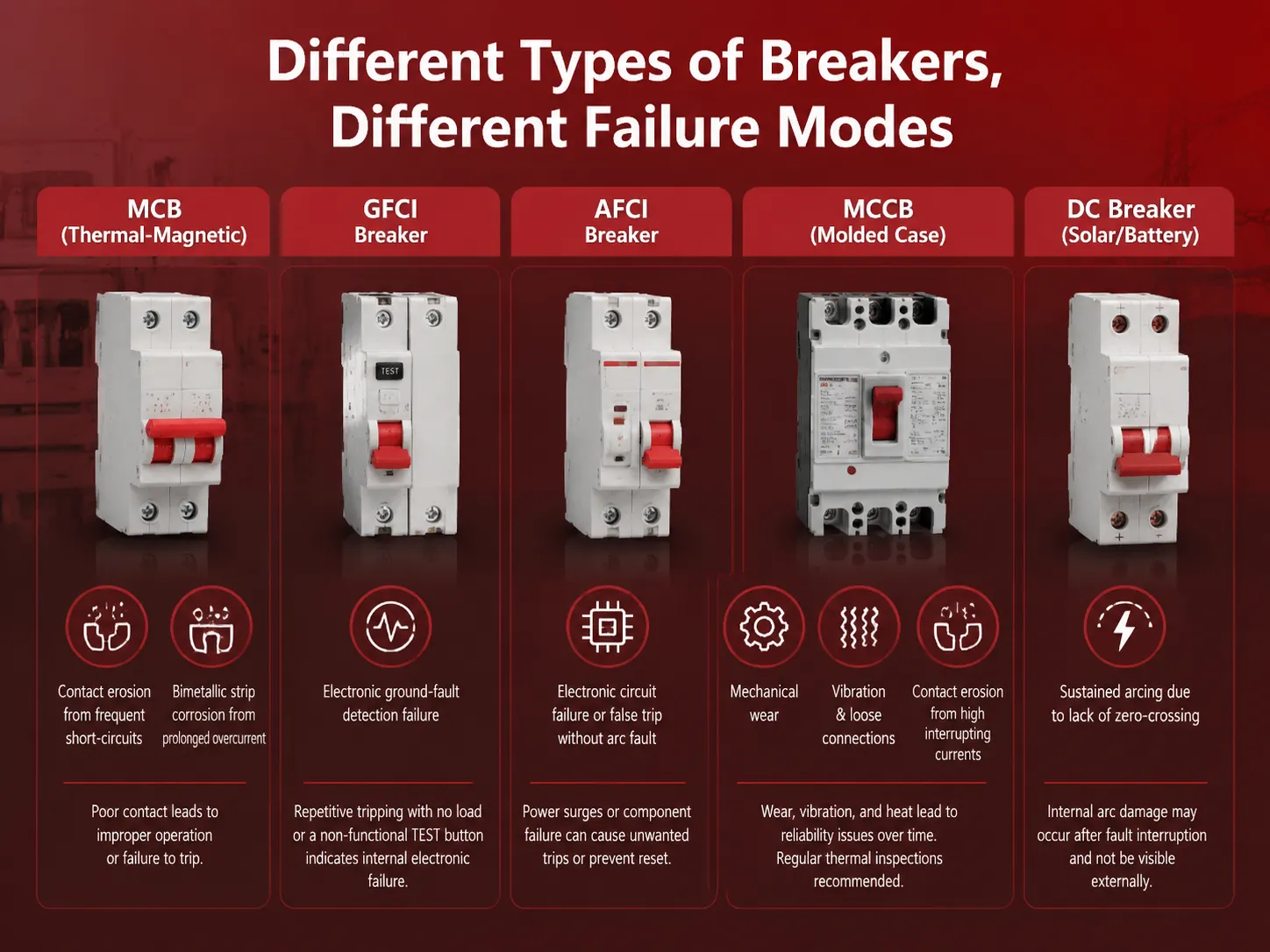 Different Types of Breakers, Different Failure Modes