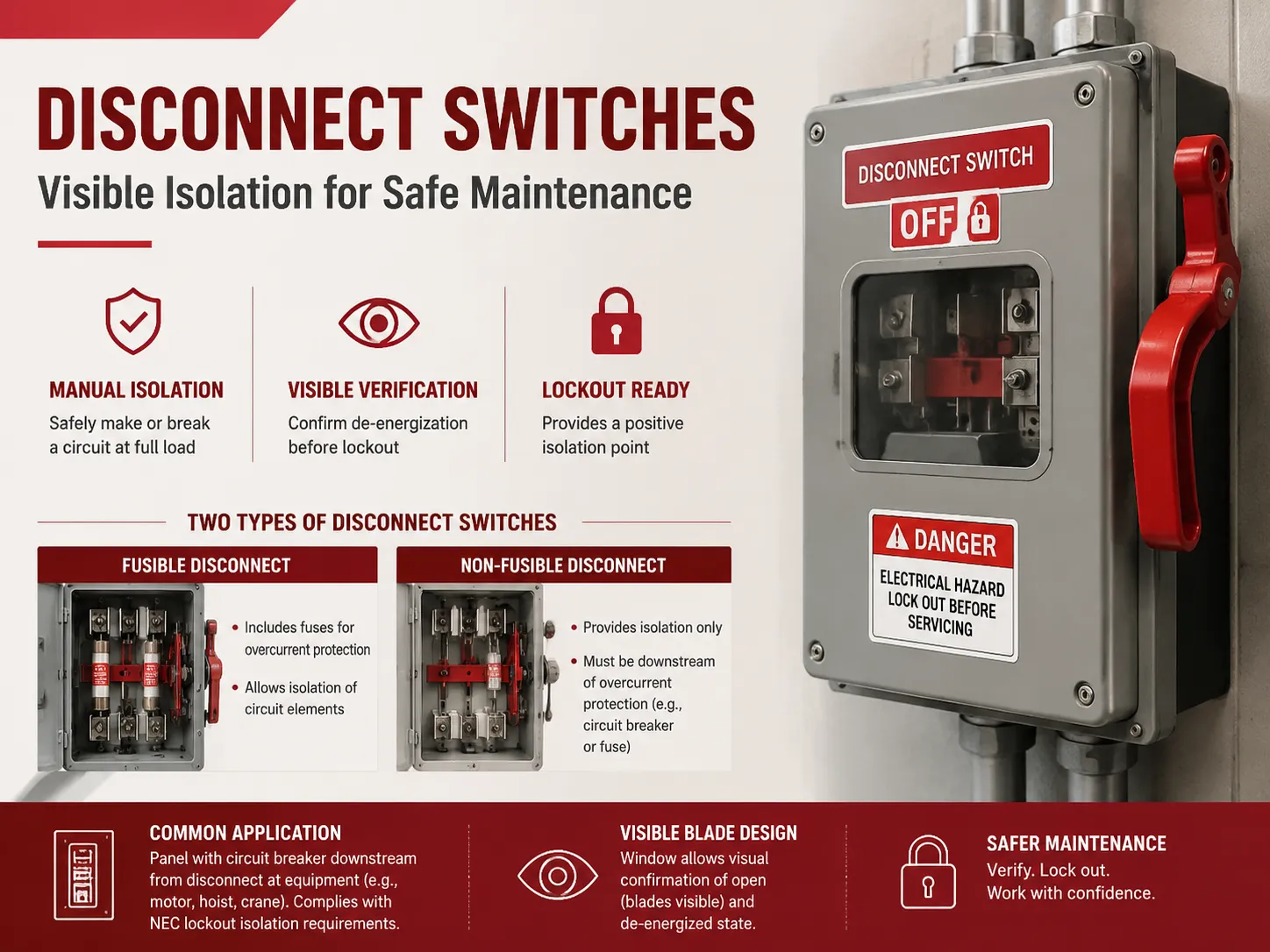 Disconnect Switches in Detail Visible Isolation for Safe Maintenance