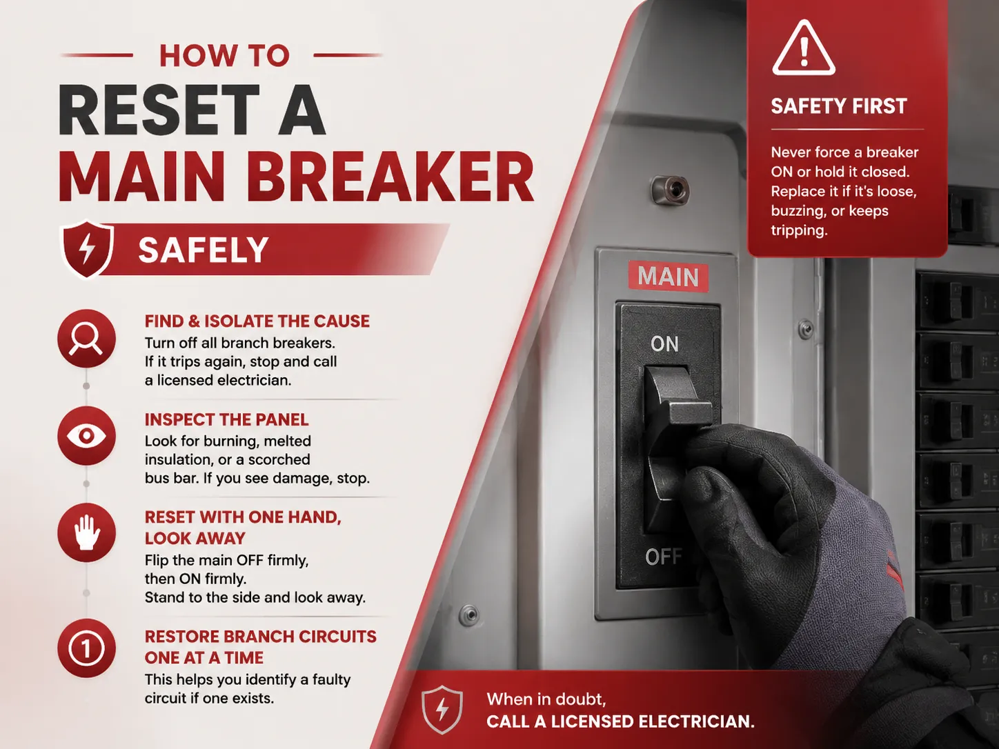 How to Reset a Main Breaker Safely