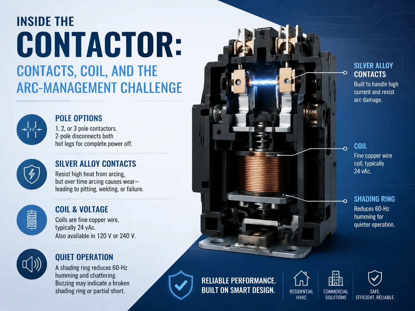 Inside the Contactor Contacts, Coil, and the Arc‑Management Challenge