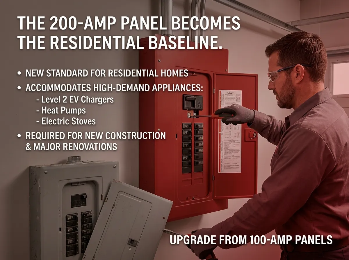 The 200‑Amp Panel Becomes the Residential Baseline