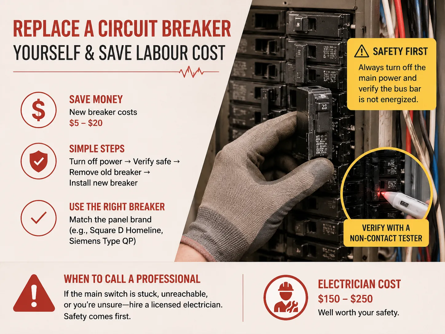 Can You Replace a Circuit Breaker Yourself and Save the Labour Cost