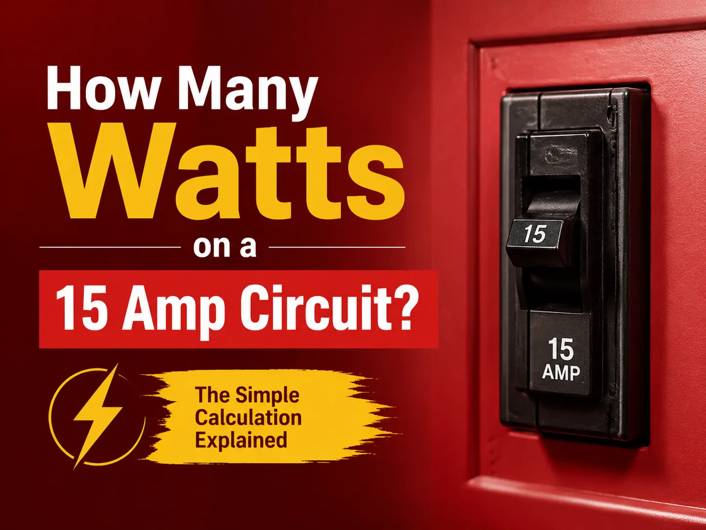 How Many Watts on a 15 Amp Circuit