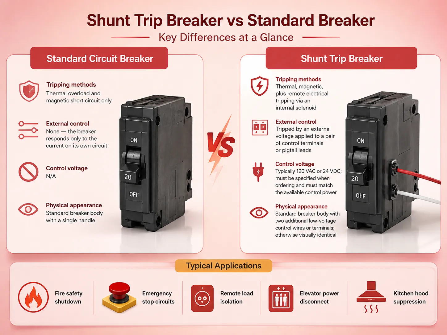 How a Shunt Trip Breaker Differs from a Standard Breaker