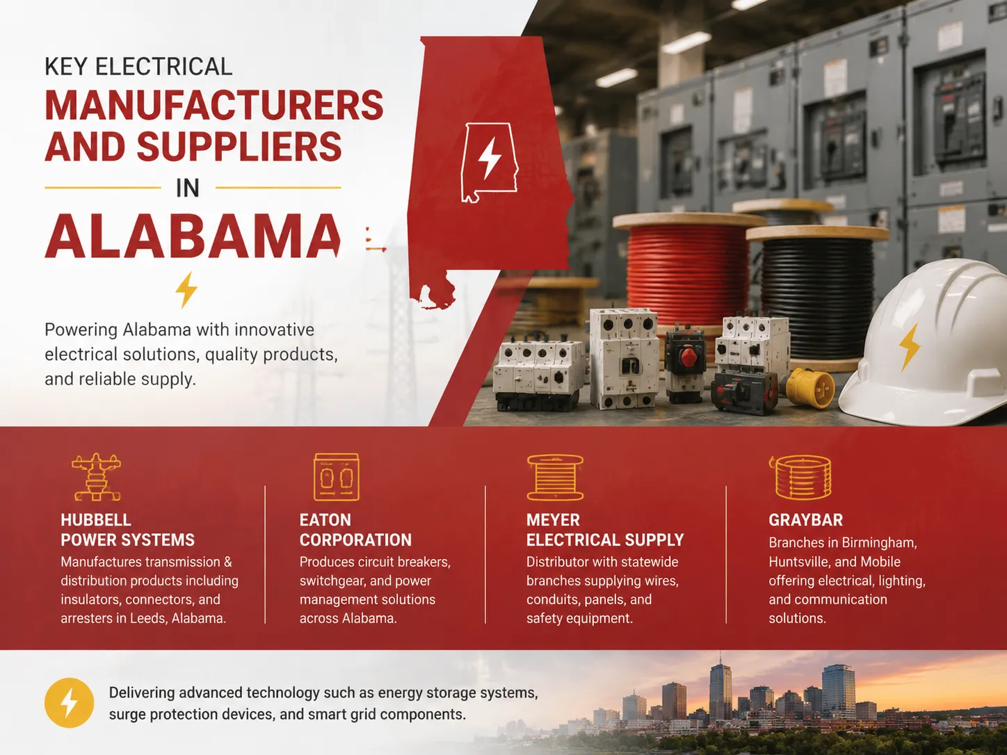 Key Electrical Manufacturers and Suppliers in Alabama