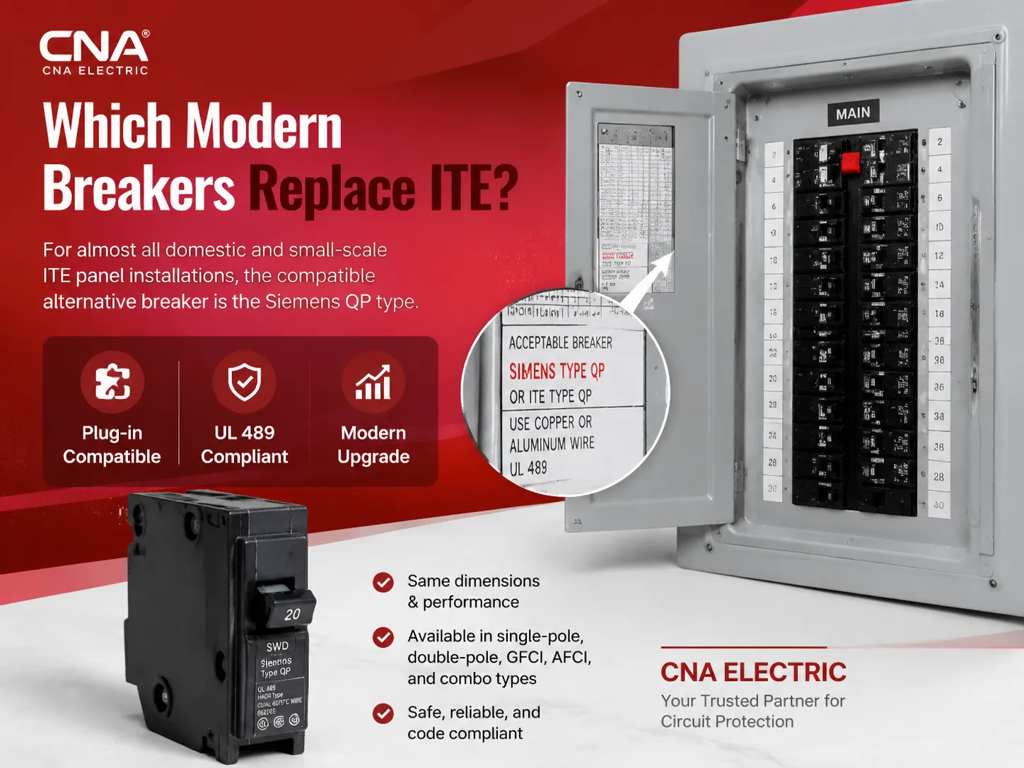 Which Modern Breakers Replace ITE