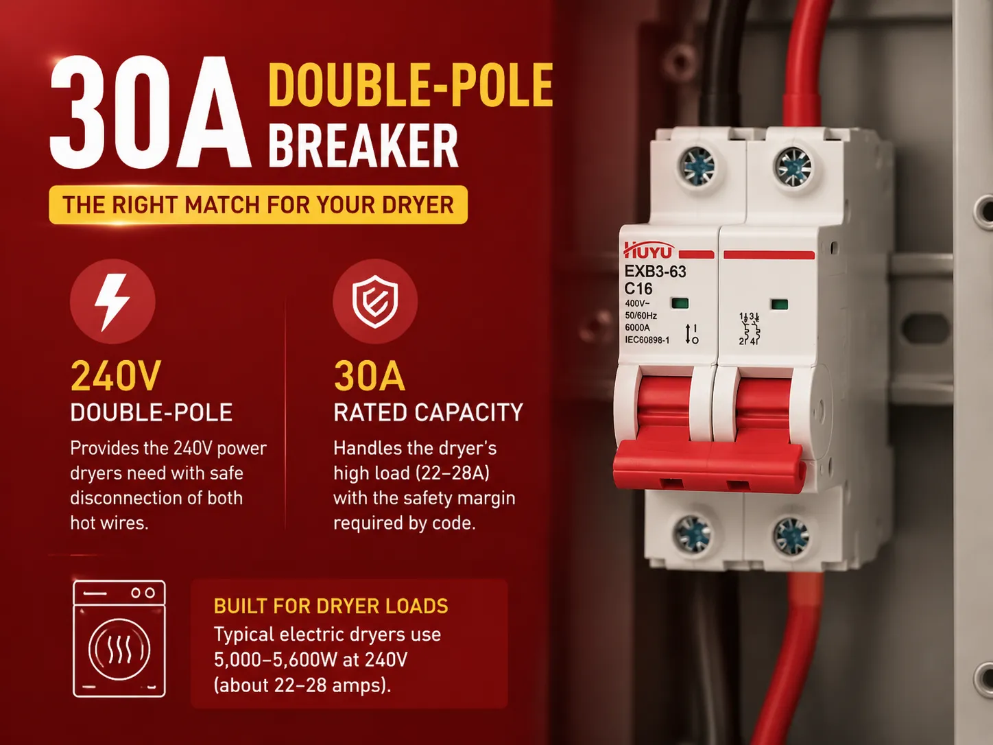 Why a 30‑Amp, Double‑Pole Breaker Is Required