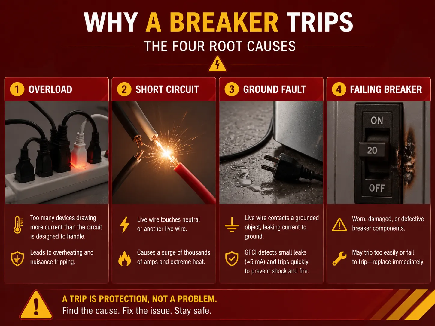 Why a Breaker Trips The Four Root Causes