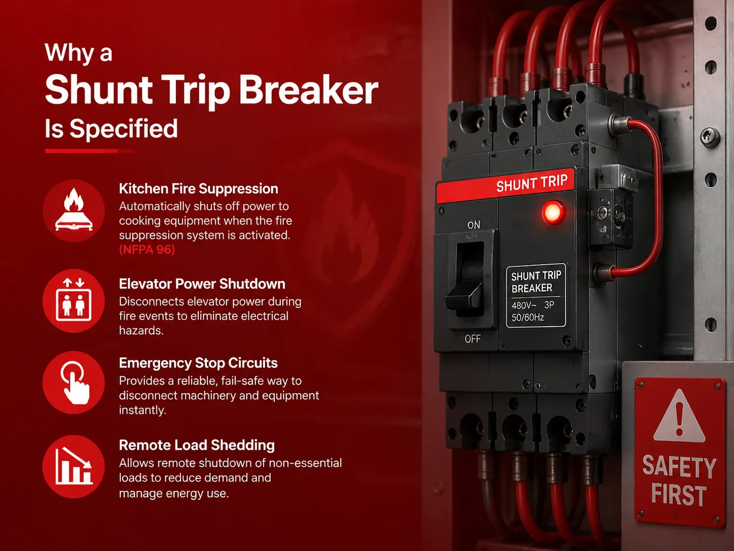 Why a Shunt Trip Breaker Is Specified