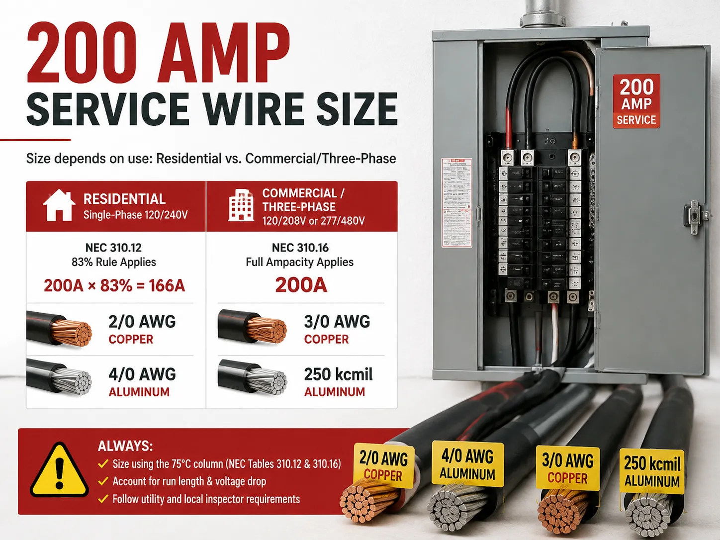 200 Amp Service Wire Size