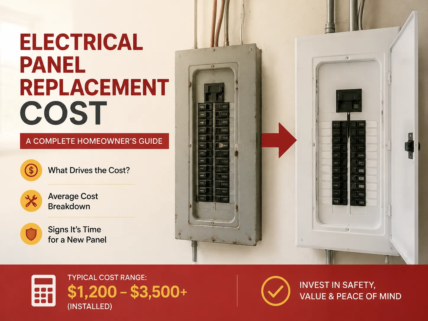ต้นทุนการเปลี่ยน Electrical Panel