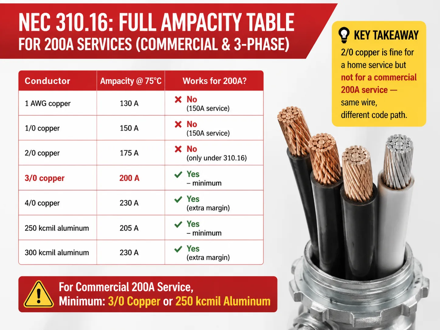 NEC 310.16: The Full Ampacity Table