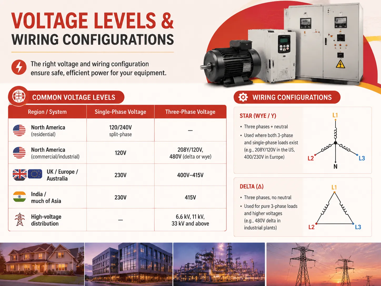 Voltage Levels & Wiring Configurations