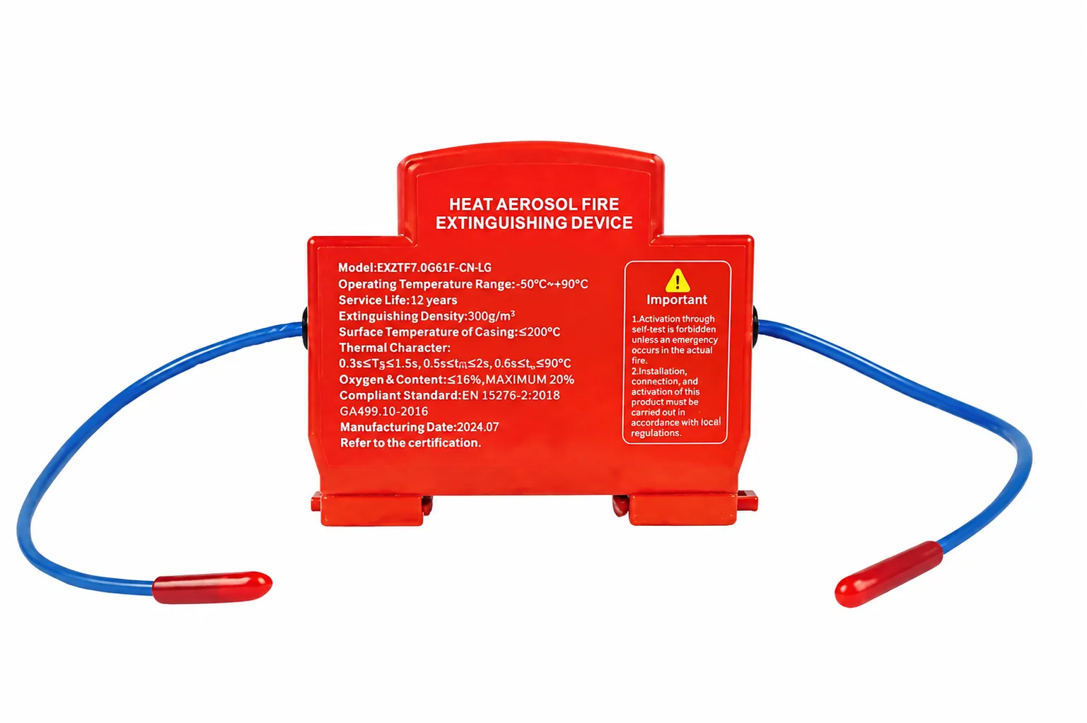 EXFP7 Din Rail Series aerosol fire extinguisher installed in distribution board