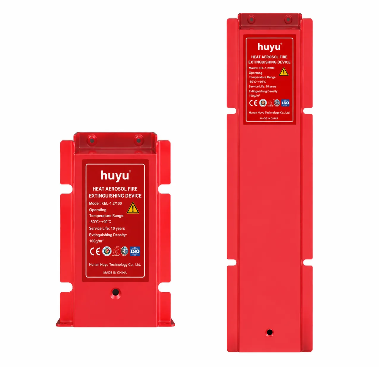 EXFP7 Red Strip Series aerosol fire extinguisher installation in battery cabinet