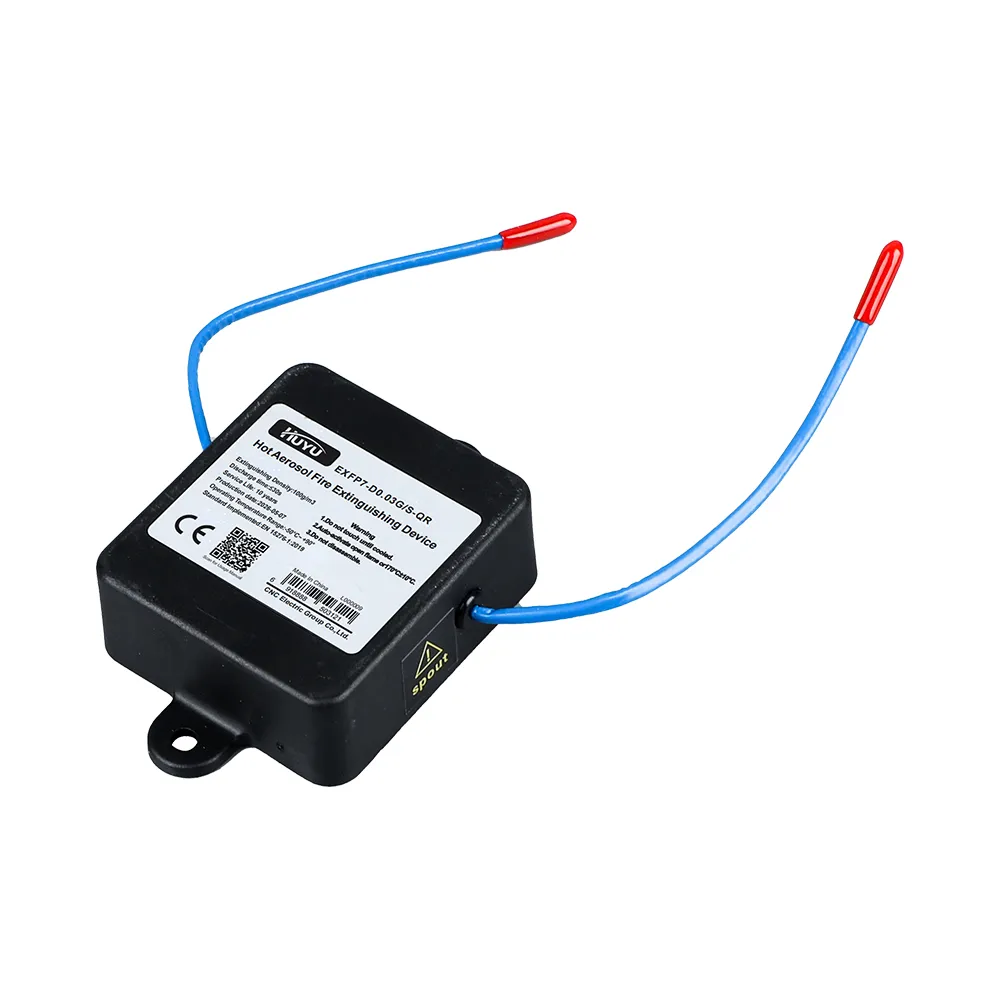 EXFP7 Black Square Series DIN Rail Aerosol Fire Extinguisher