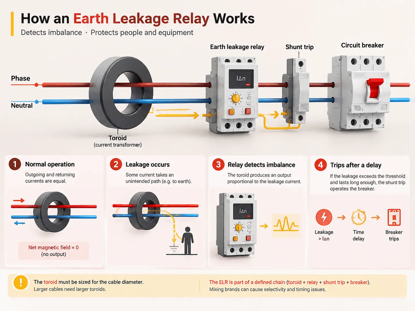 How an earth leakage relay works