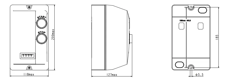Shape and Installation Dimensions