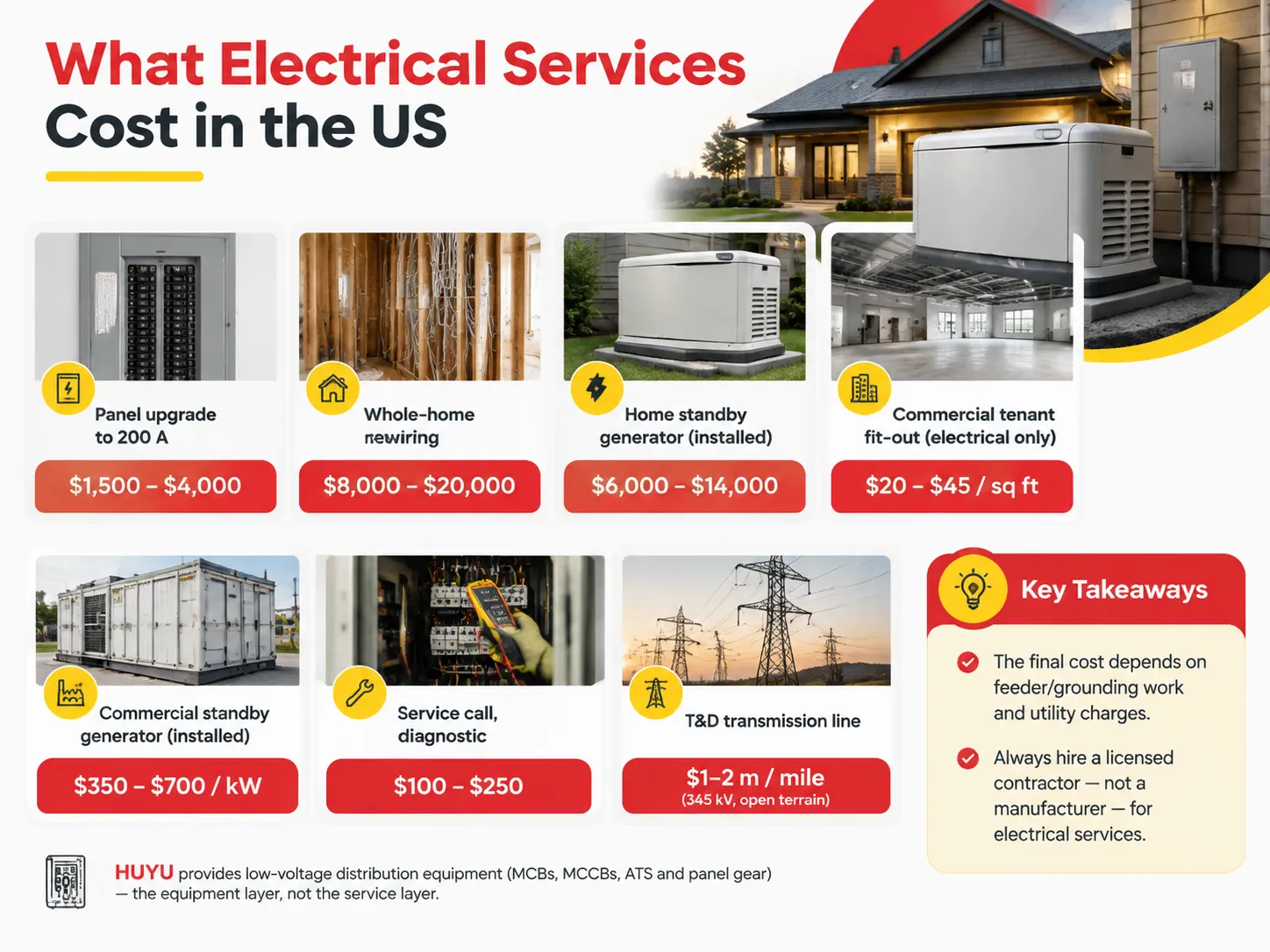 What Electrical Services Cost in the US