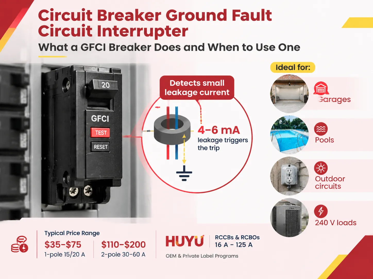 Circuit Breaker Ground Fault Circuit Interrupter
