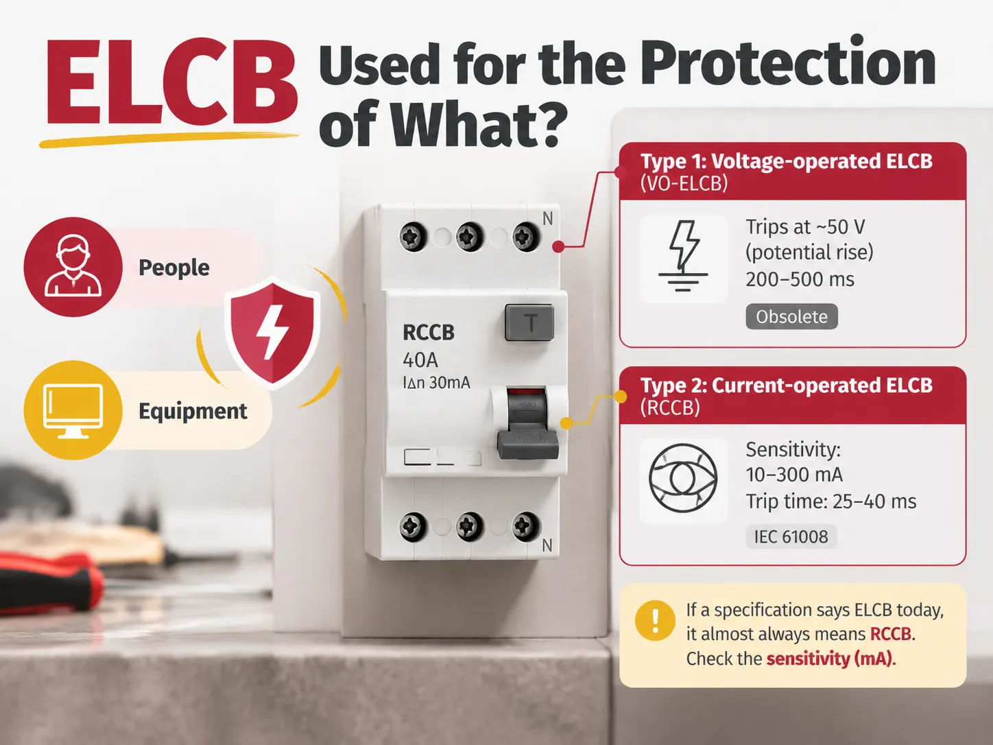 ELCB Used for the Protection of What