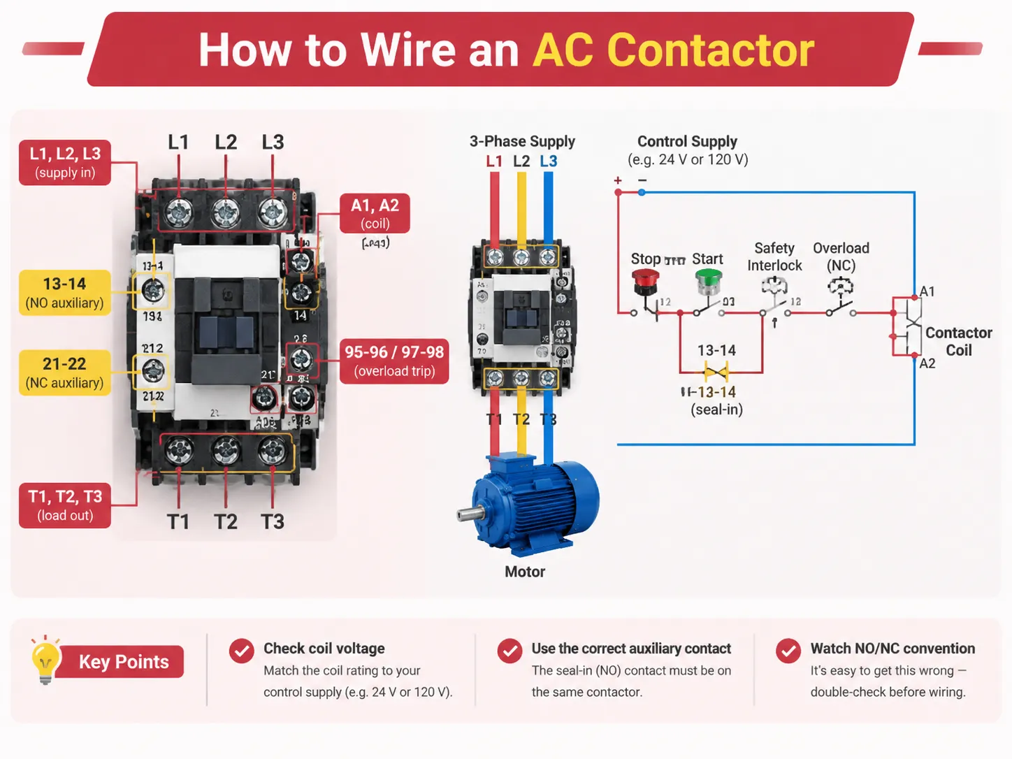 How to Wire an AC Contactor